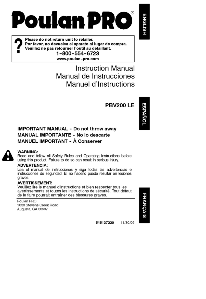 Poulan Pro 545137220 instruction manual