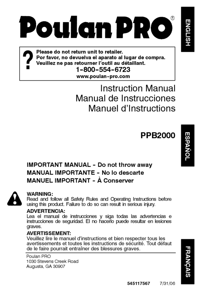 Poulan Pro 545117567 instruction manual