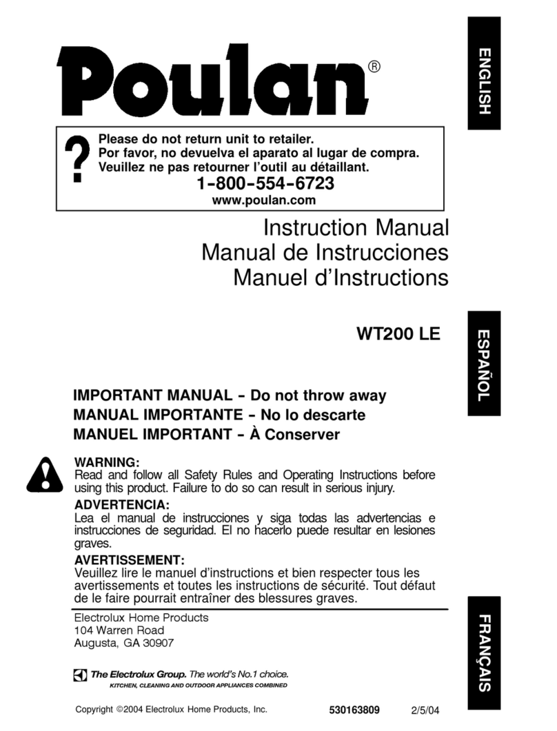 Poulan Pro 530163809 instruction manual