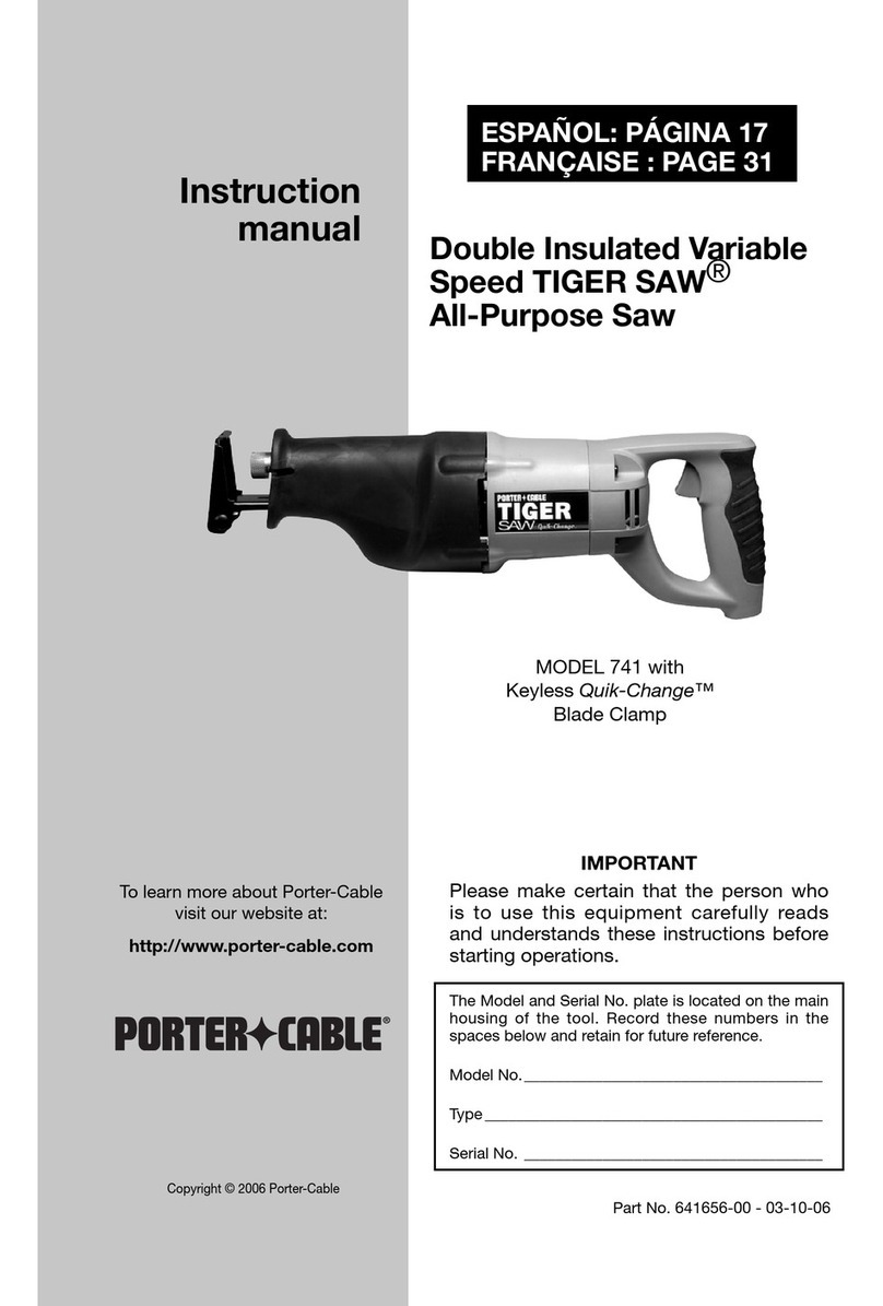 Porter-Cable 741 instruction manual