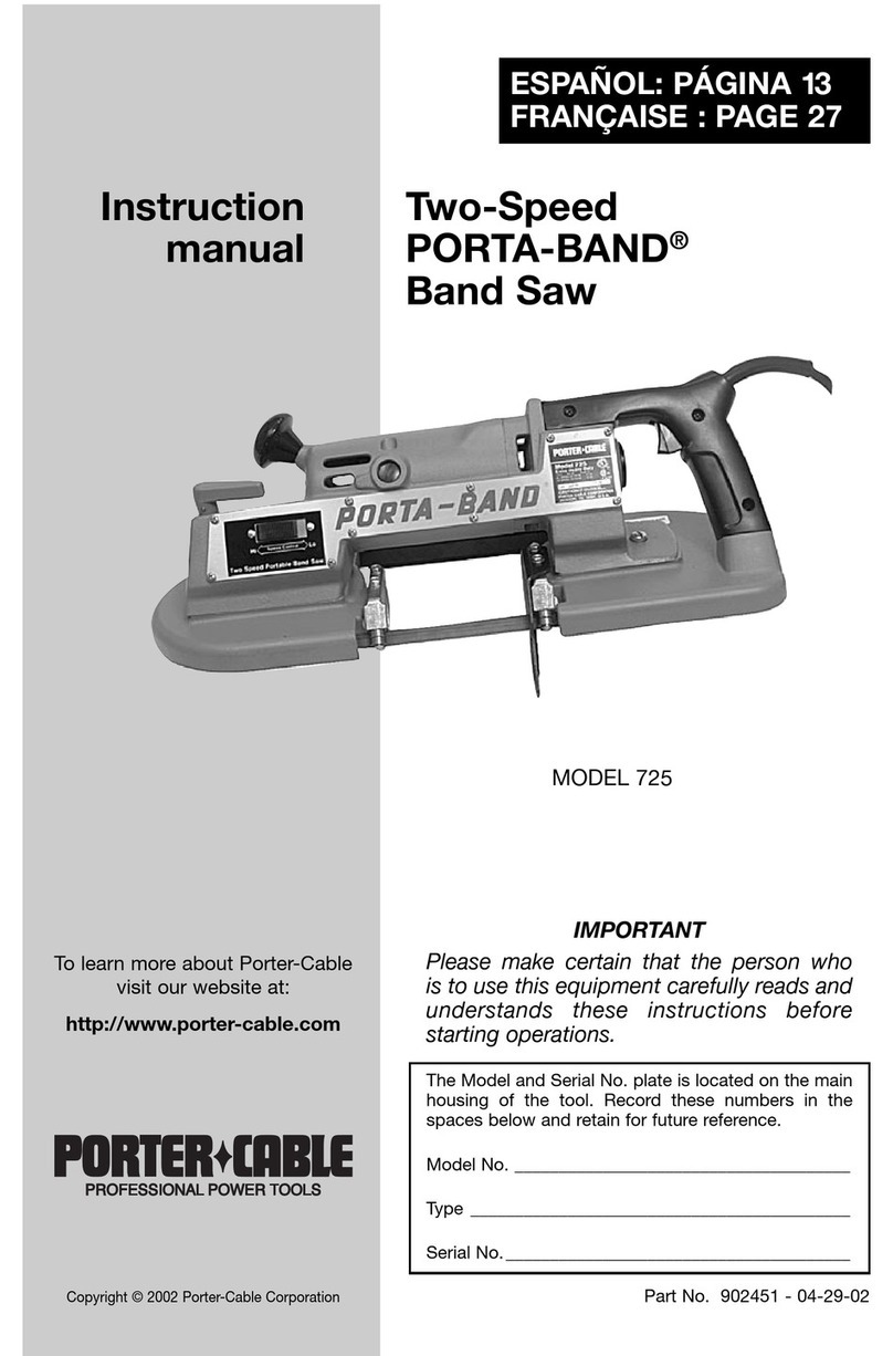 Porter-Cable 725 instruction manual