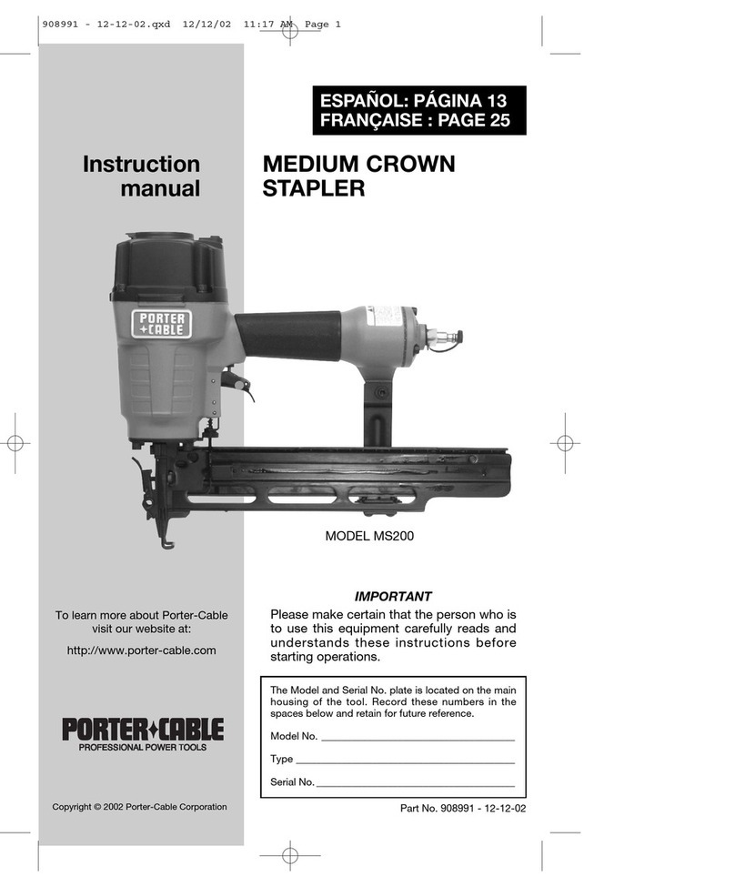 Porter-Cable MS200 instruction manual