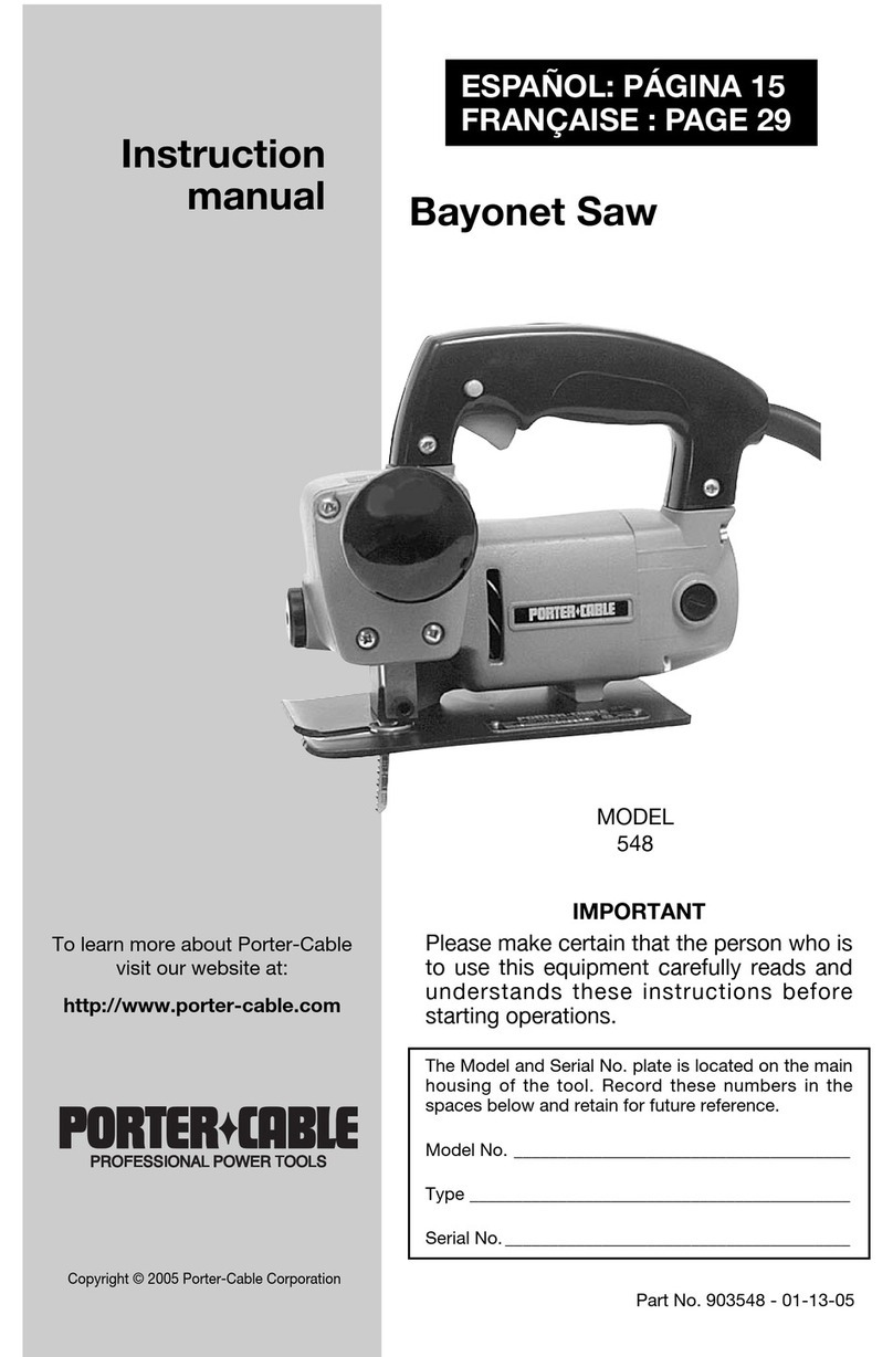 Porter-Cable Model 548 instruction manual
