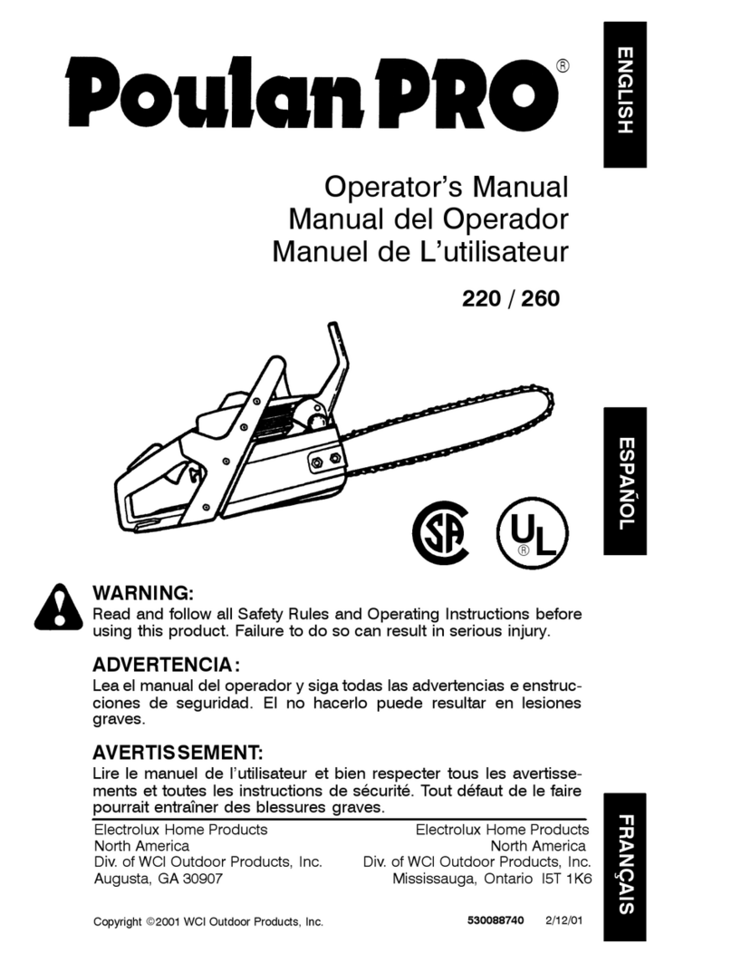 Poulan Pro 530088740 User manual