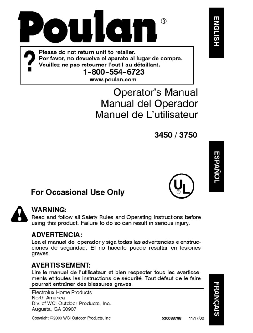 Poulan Pro 530088788 User manual