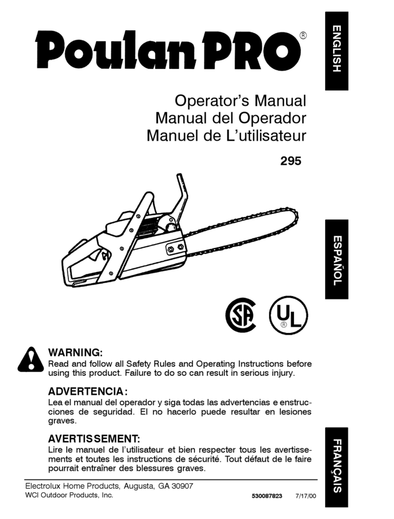 Poulan Pro 530087823 User manual