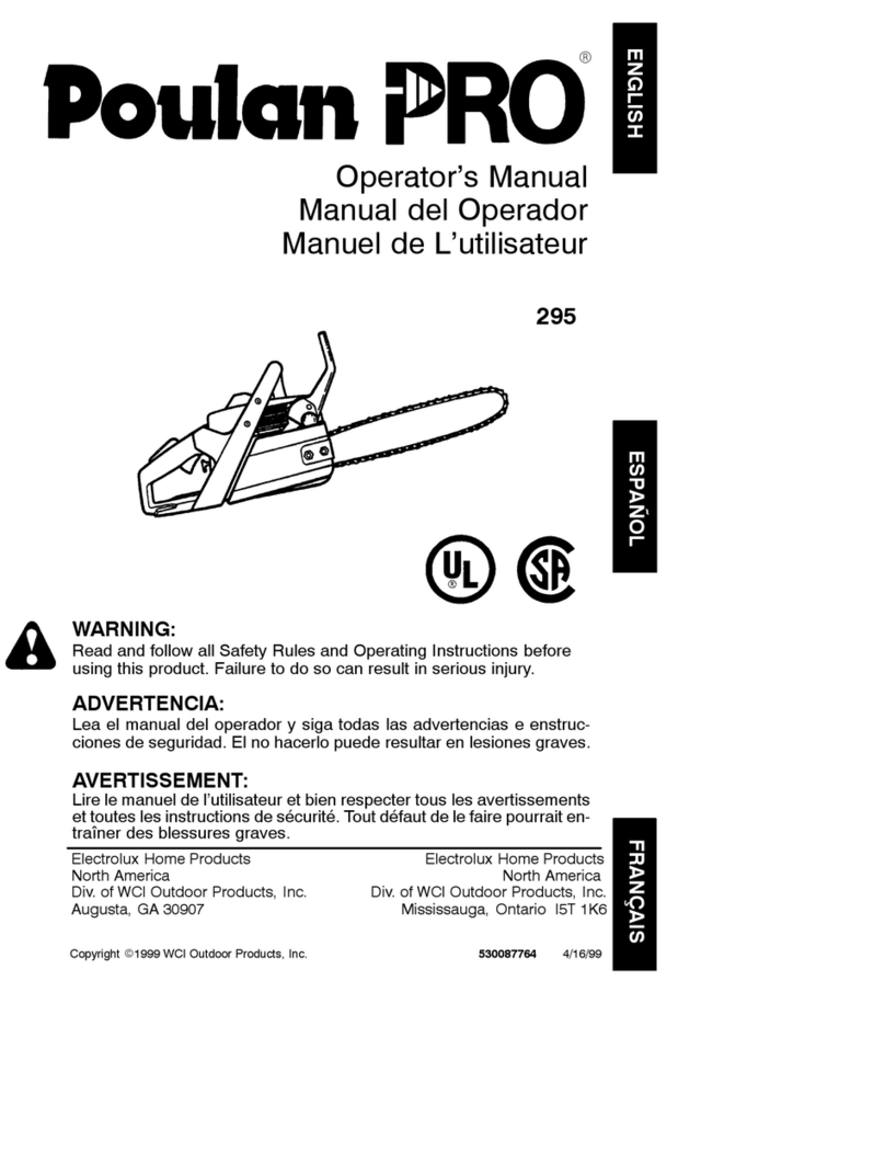 Poulan Pro 530087764 Operator's manual