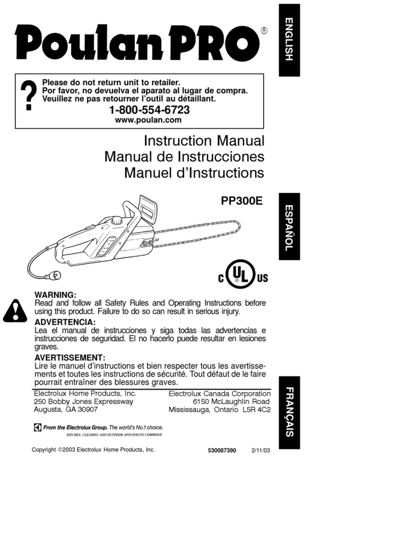 Poulan Pro 530087390 User manual