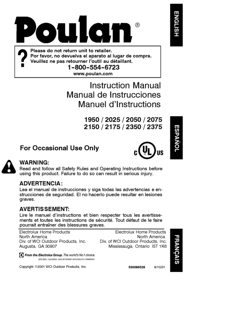 Poulan Pro 530086528 User manual