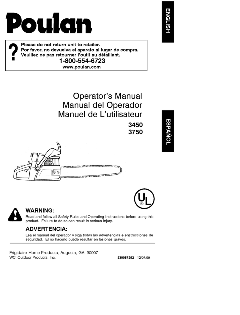 Poulan Pro 3450 User manual