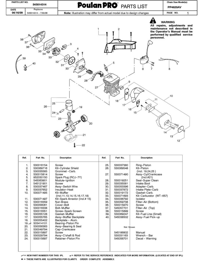 Poulan Pro PP4620AV User manual