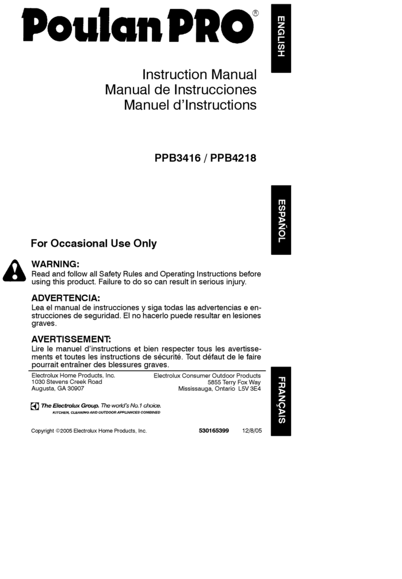 Poulan Pro 530165399 User manual