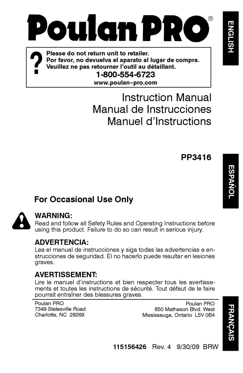 Poulan Pro 115156426 User manual