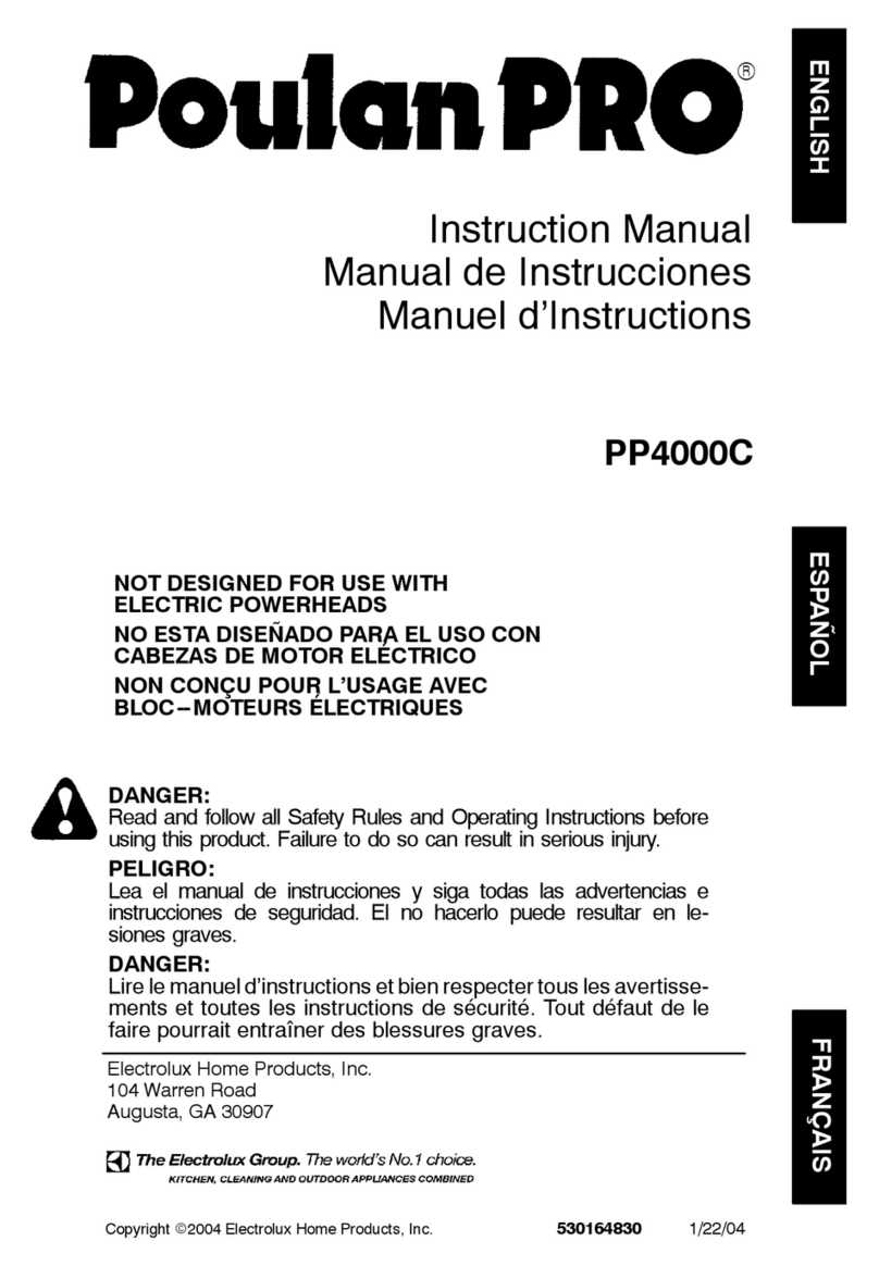 Poulan Pro 530164830 User manual