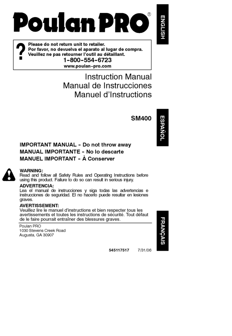 Poulan Pro SM400 instruction manual