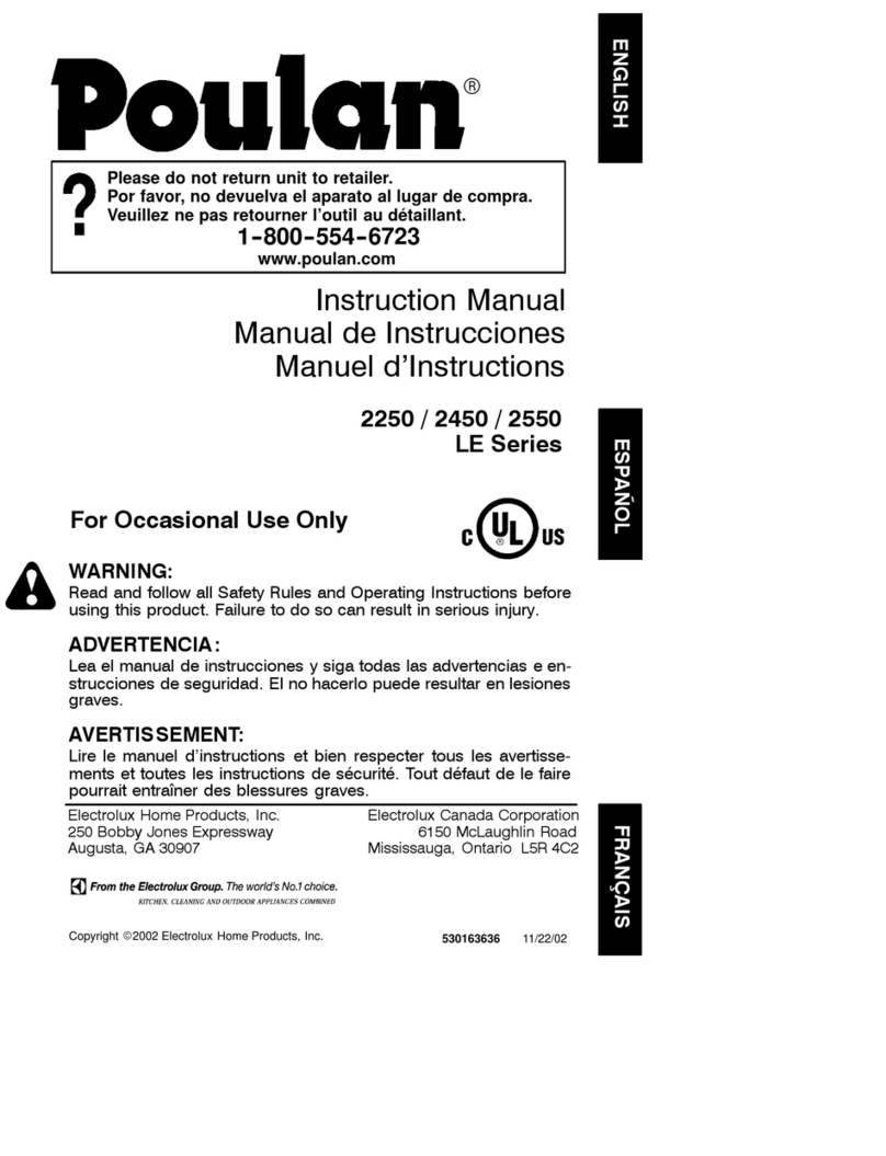Poulan Pro 2250 LE User manual Poulan Pro 2250 LE User manual