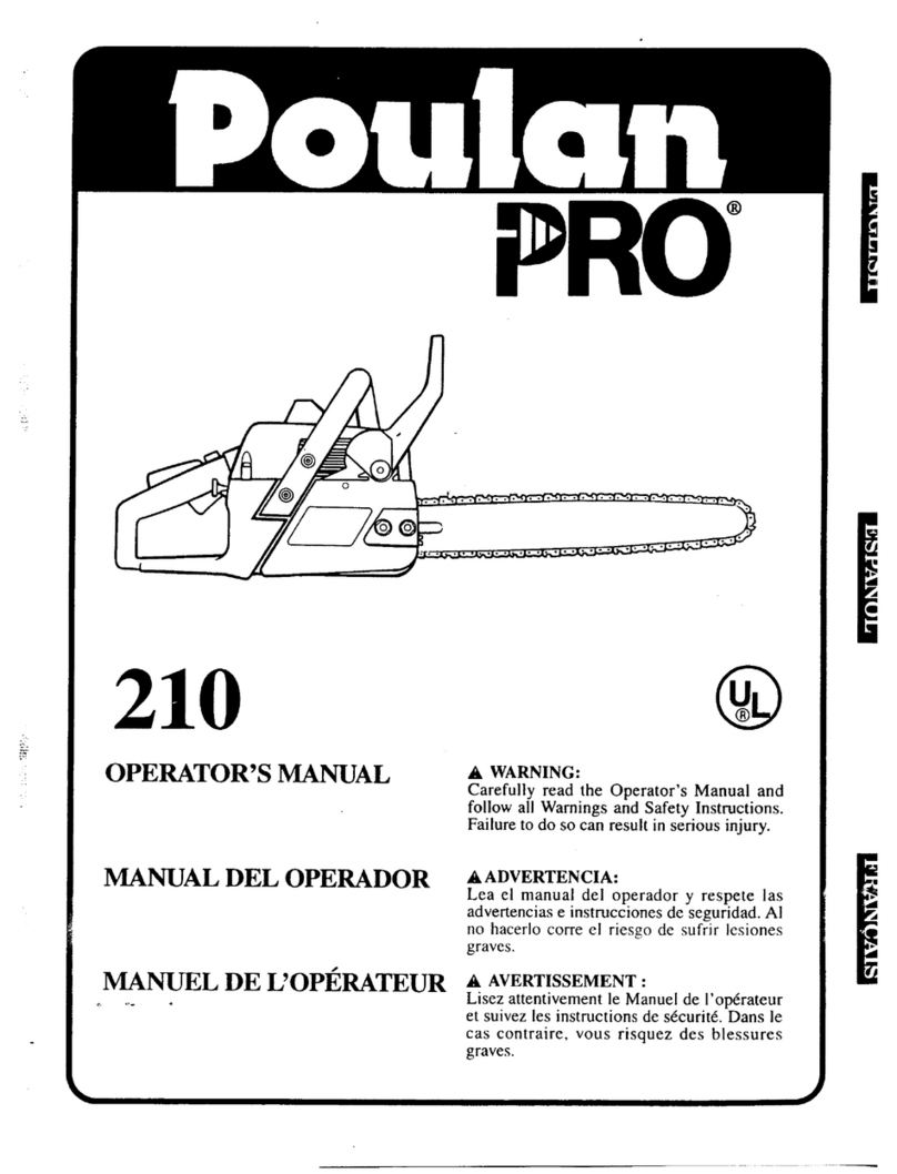 Poulan Pro 210 User manual Poulan Pro 210 User manual
