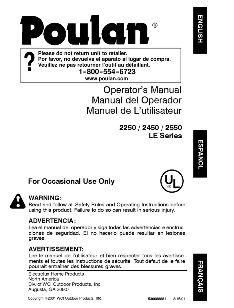 Poulan Pro 2001-03 User manual Poulan Pro 2001-03 User manual