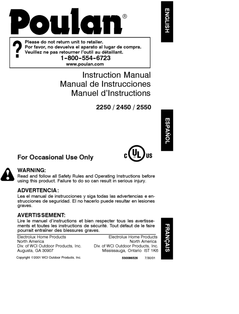 Poulan Pro 2001-07 User manual