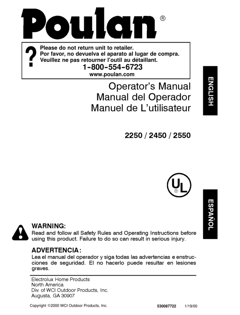 Poulan Pro 2000-01 User manual