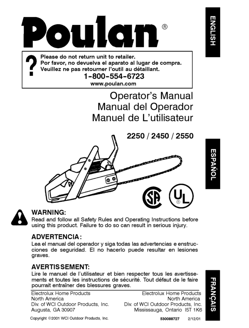 Poulan Pro 2001-02 Operator's manual