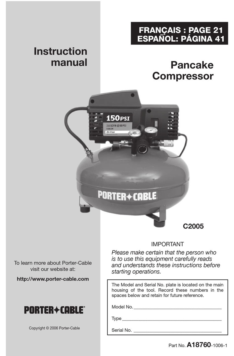 Porter-Cable A18760-1006-1 instruction manual