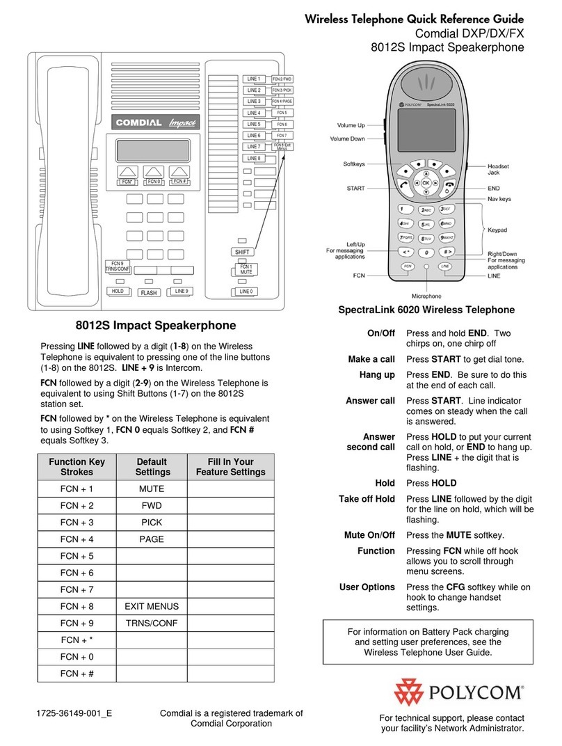 Polycom SpectraLink 8012S User manual Polycom SpectraLink 8012S User manual