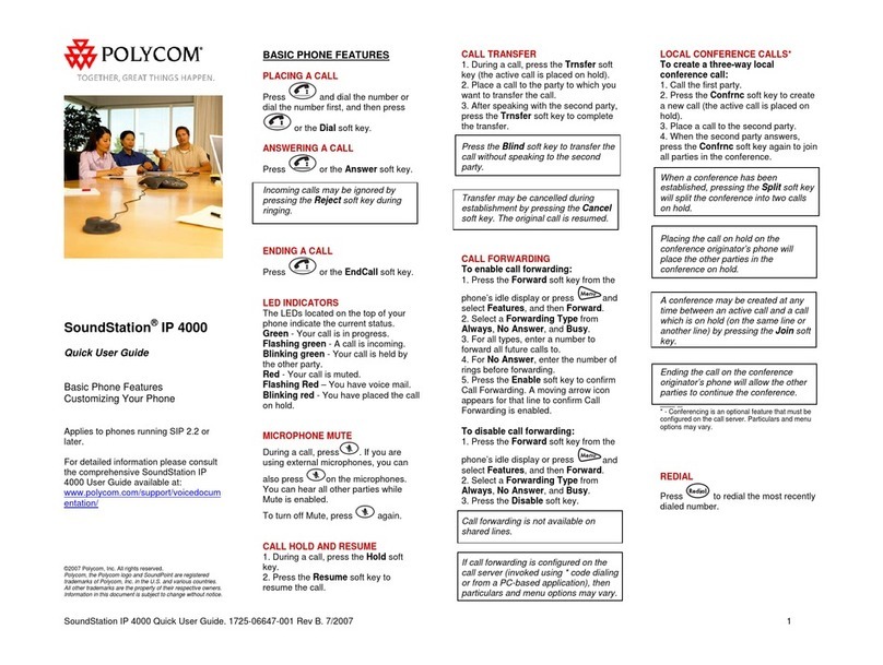 Polycom SoundStation IP 4000 Instruction manual