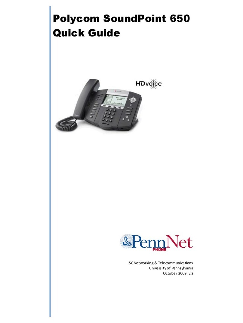 Polycom PENNNET 650 quick guide