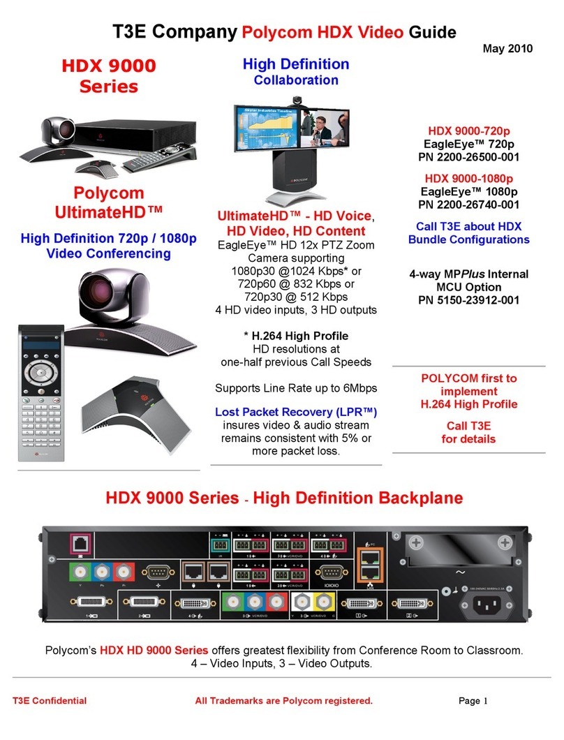 Polycom HDX 8000 series User manual Polycom HDX 8000 series User manual