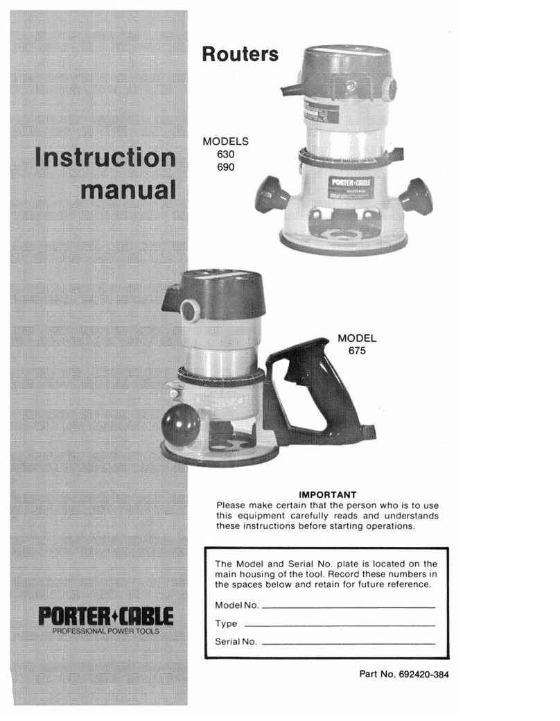 Porter-Cable 630 instruction manual