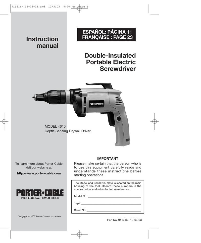 Porter-Cable 4610 instruction manual