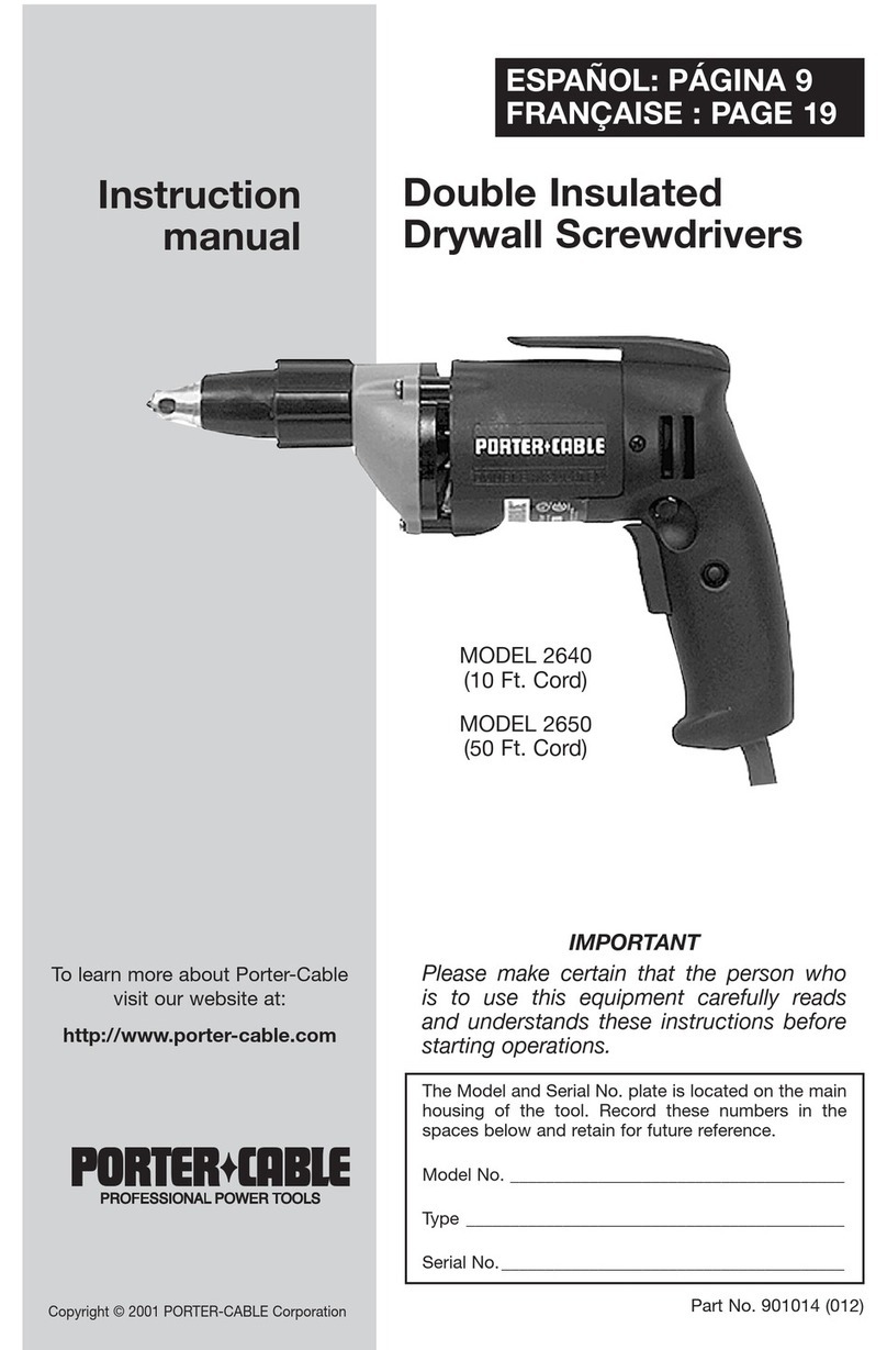 Porter-Cable 2640 instruction manual