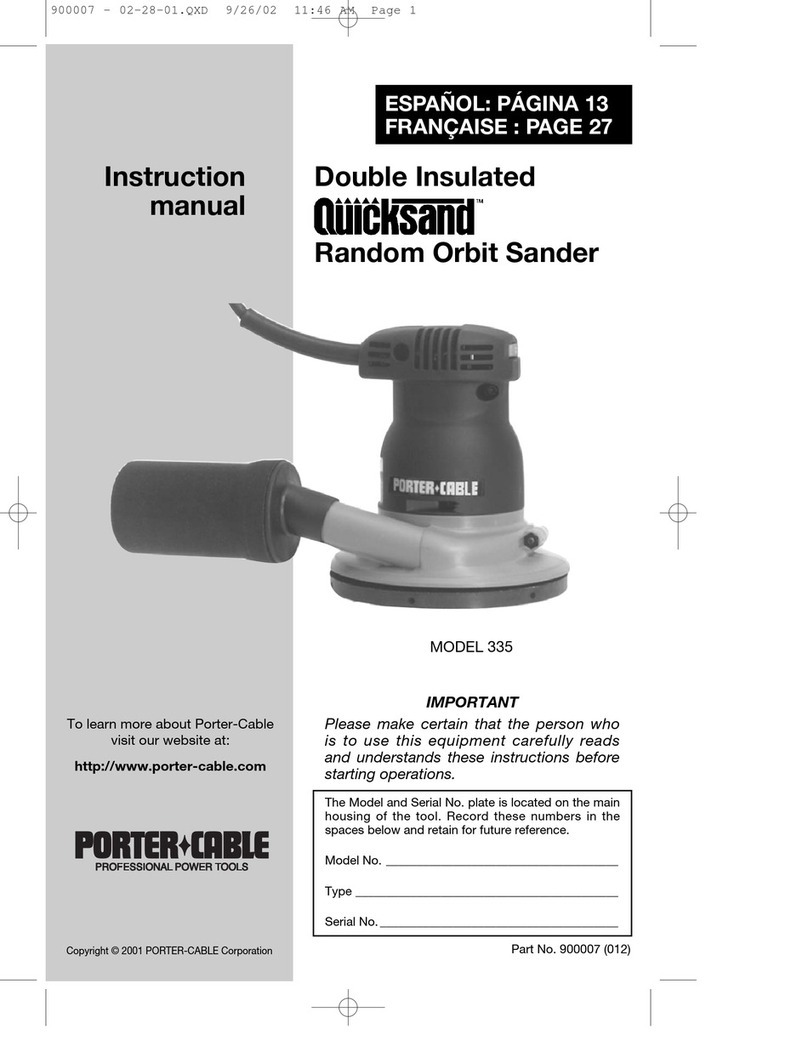 Porter-Cable QUICKSAND 335 User manual