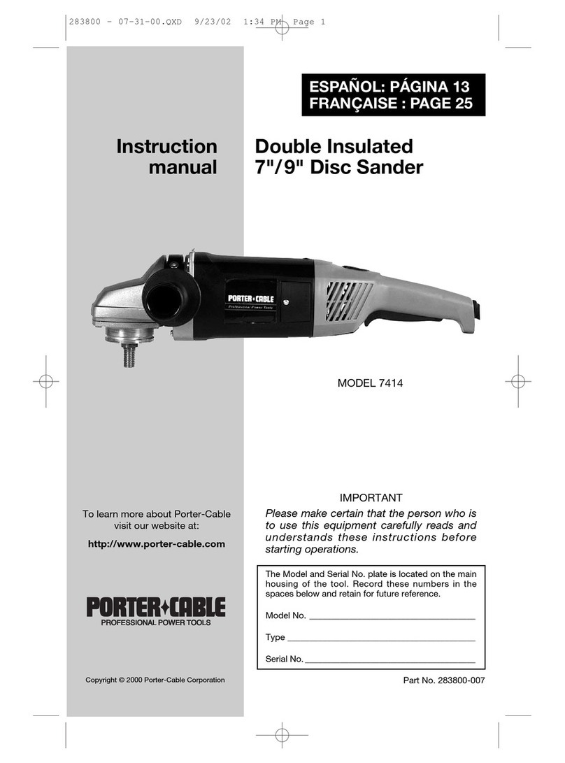 Porter-Cable 7414 instruction manual