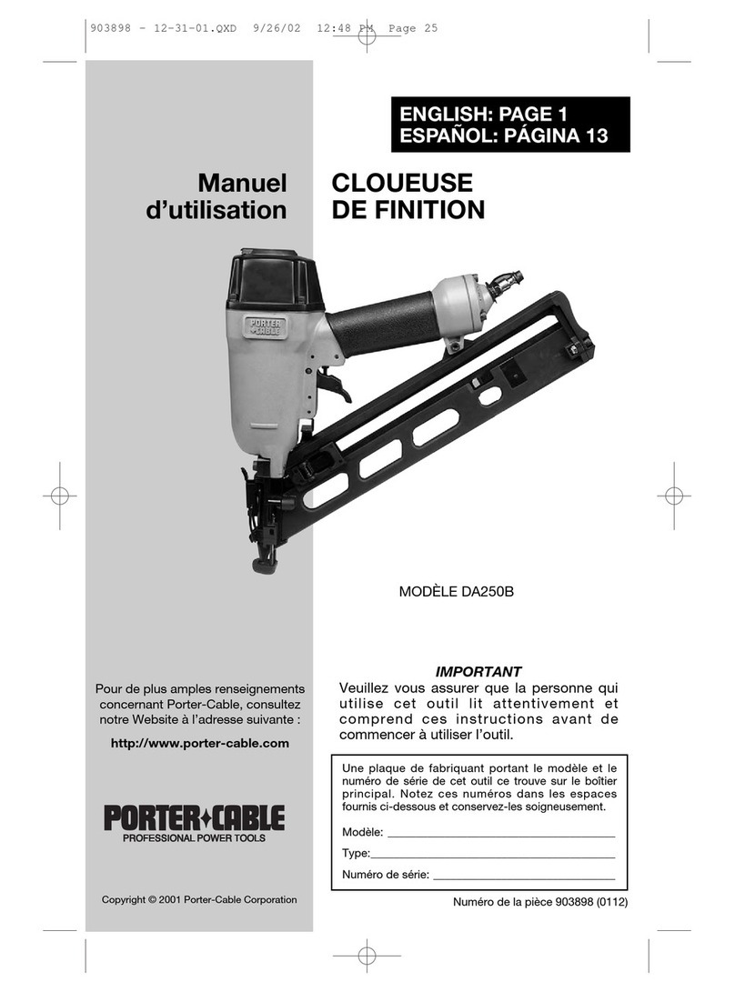 Porter-Cable DA250B user manual