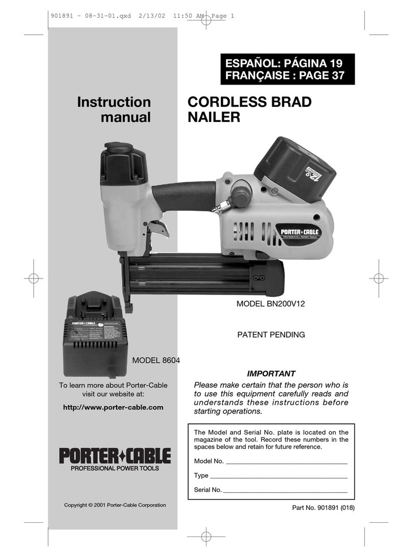 Porter-Cable 8604 instruction manual