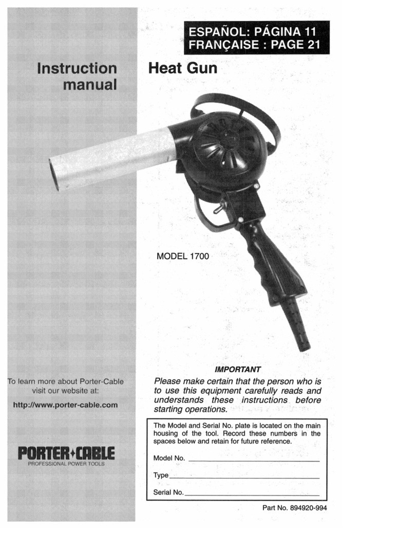Porter-Cable 1700 instruction manual