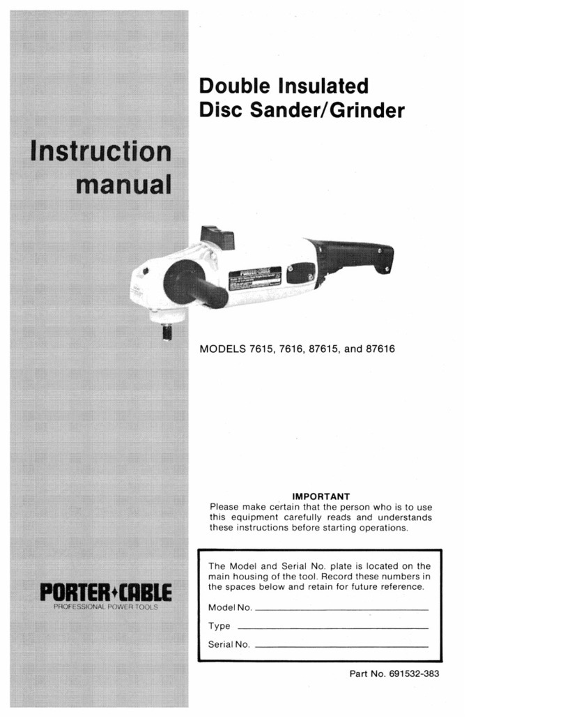 Porter-Cable 7615 instruction manual