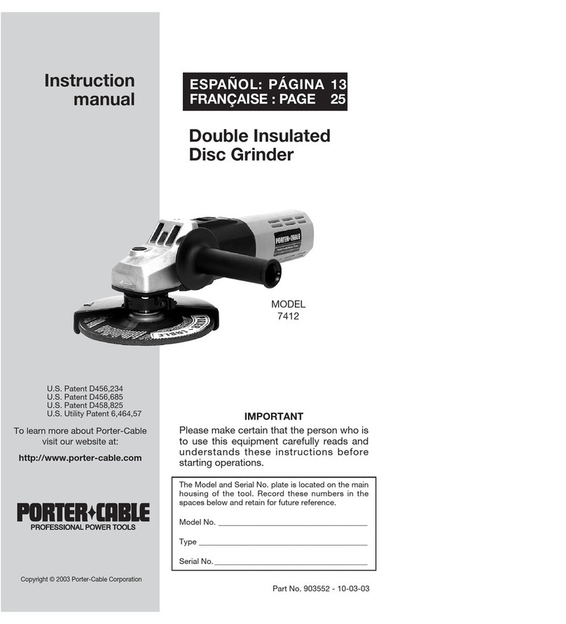 Porter-Cable 7412 User manual Porter-Cable 7412 User manual