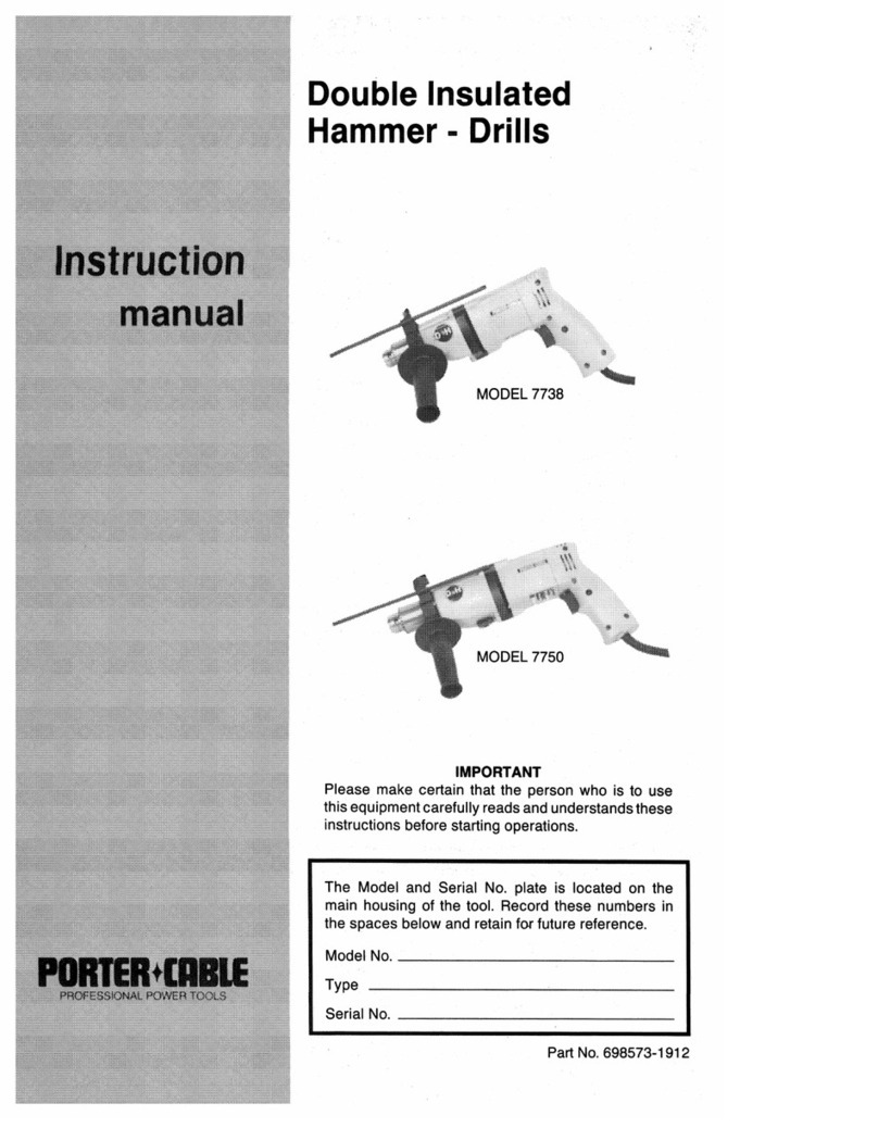 Porter-Cable 7738 instruction manual