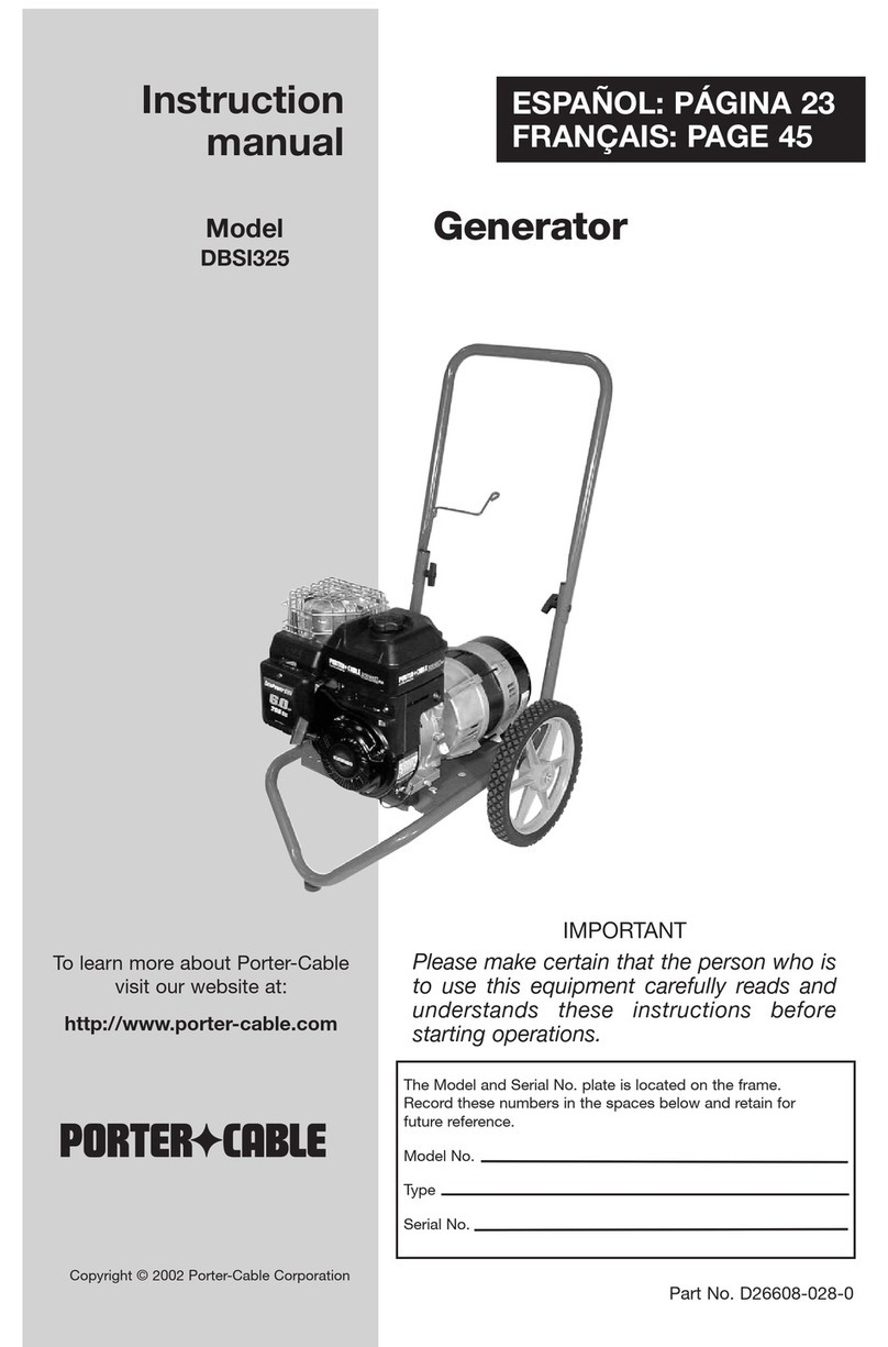 Porter-Cable DBSI325 instruction manual