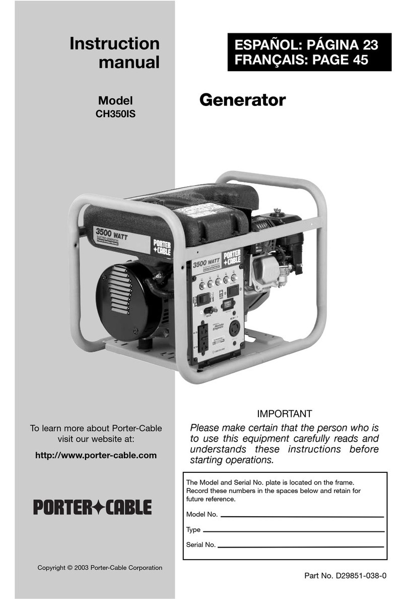 Porter-Cable D29851-038-0 instruction manual