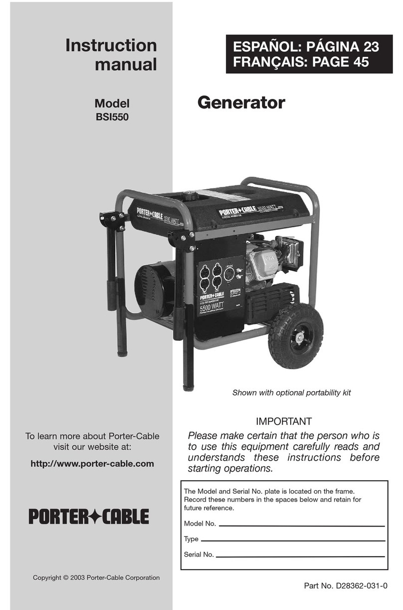 Porter-Cable D28362-031-0 instruction manual