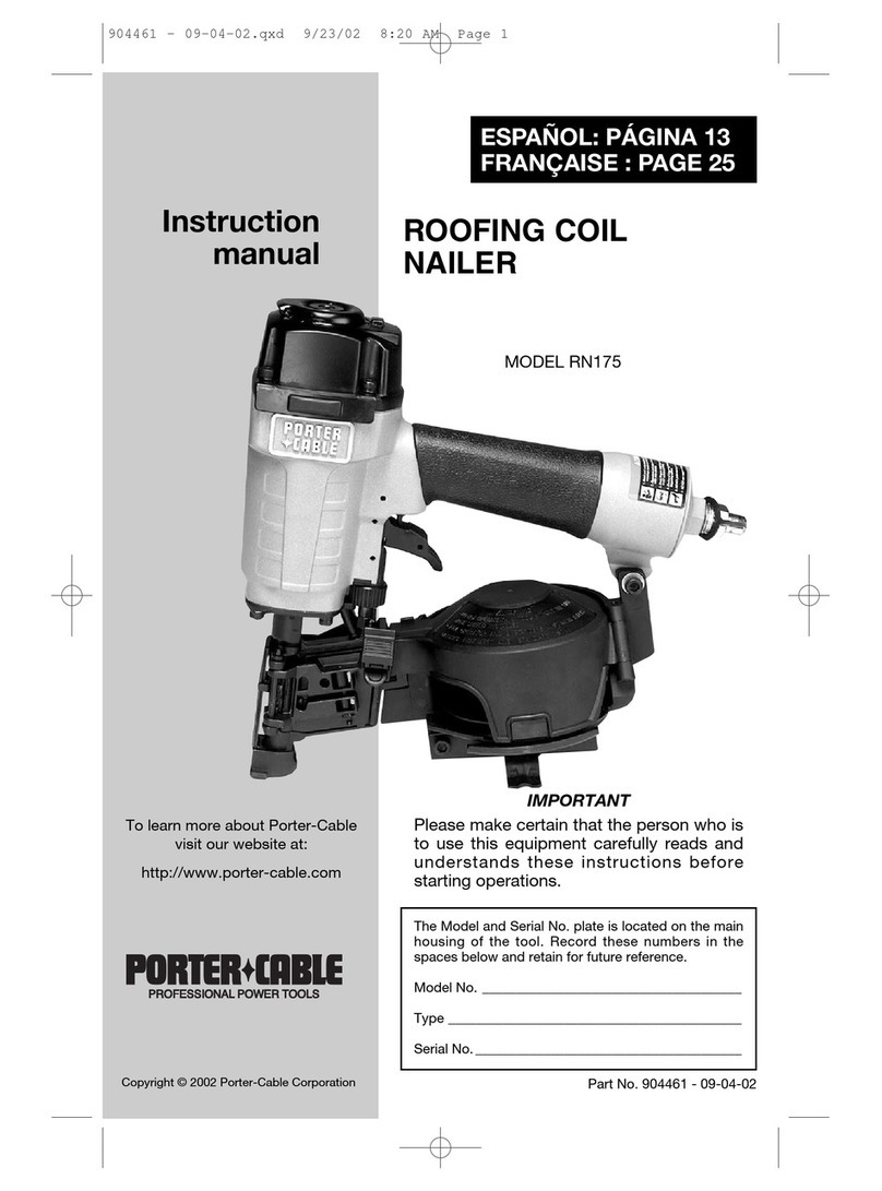 Porter-Cable RN175 instruction manual