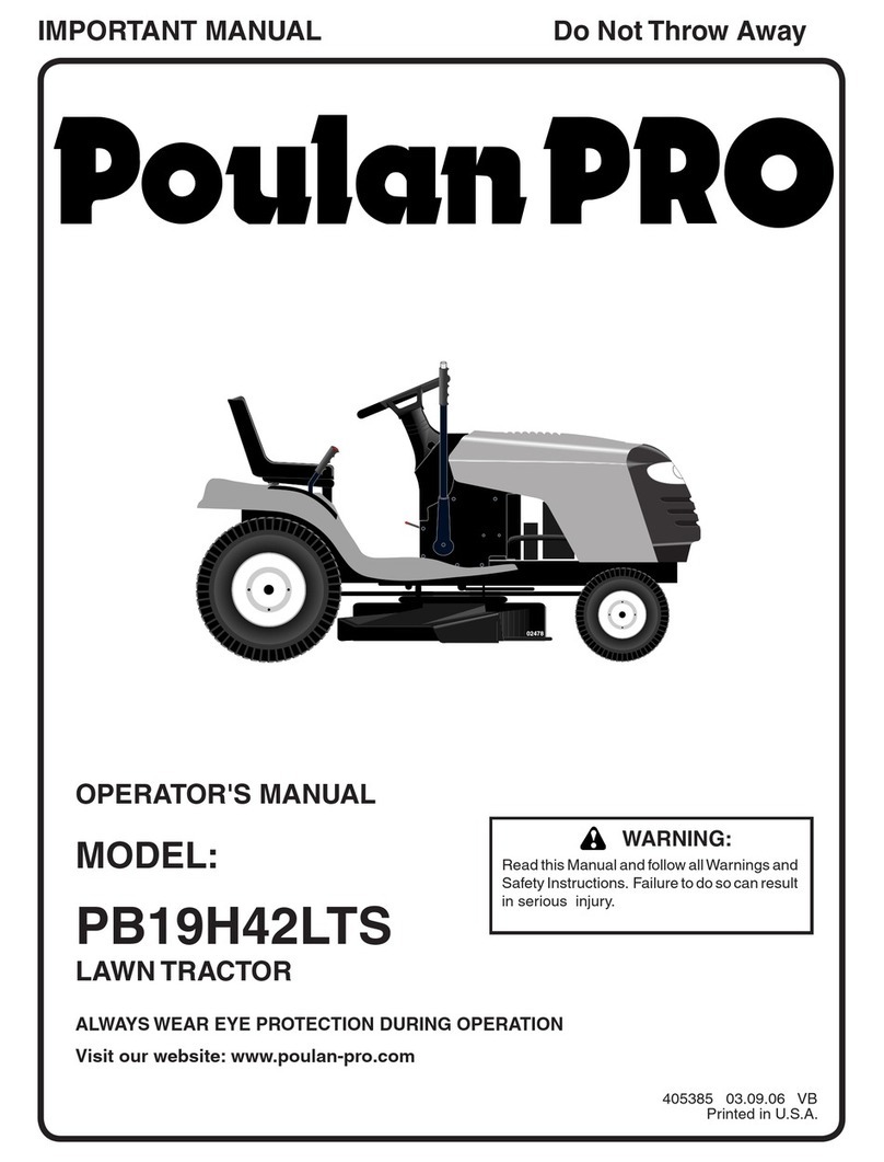 Poulan Pro 405385 User manual