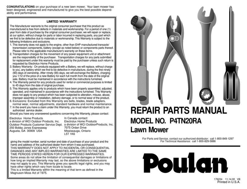 Poulan Pro P4TN20RA Owner's manual