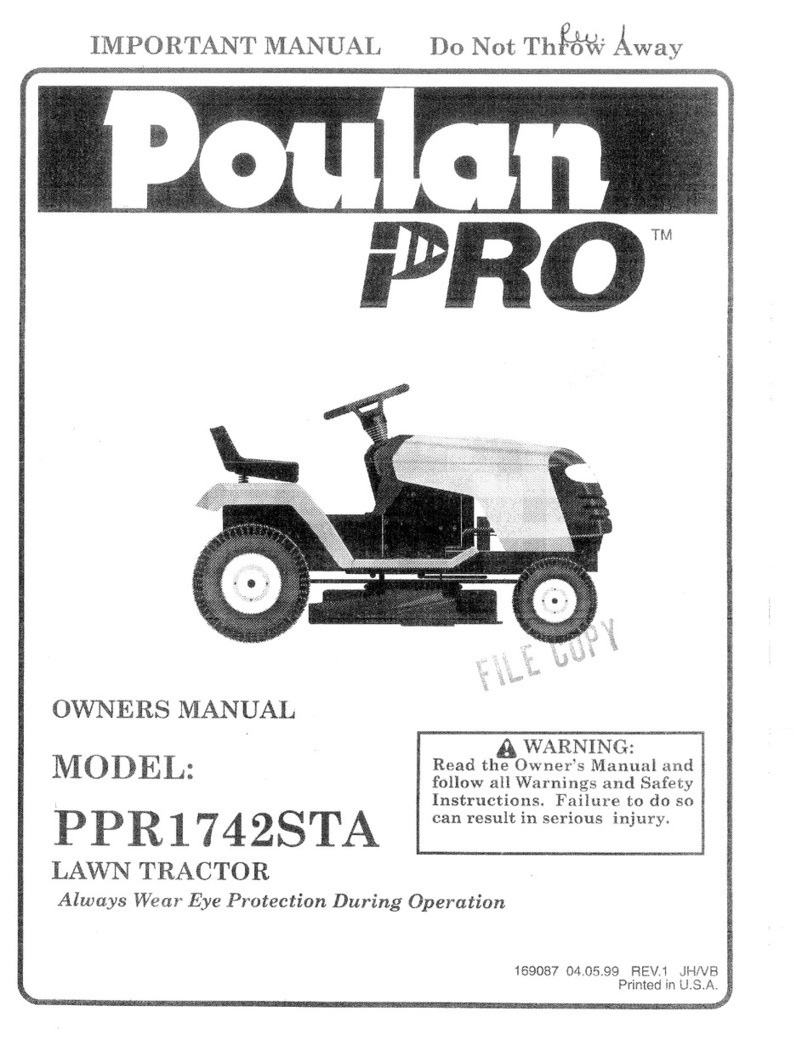 Poulan Pro 169087 owner's manual