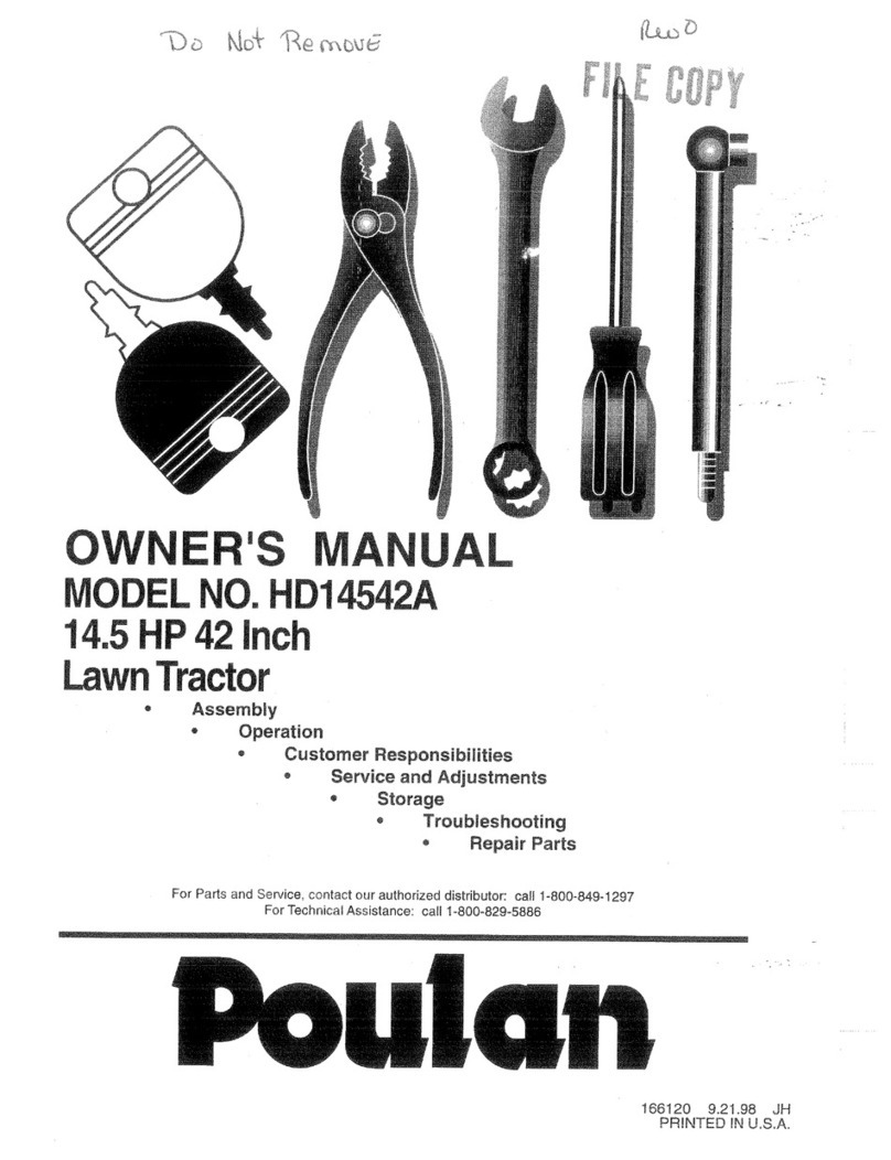 Poulan Pro 166120 User manual