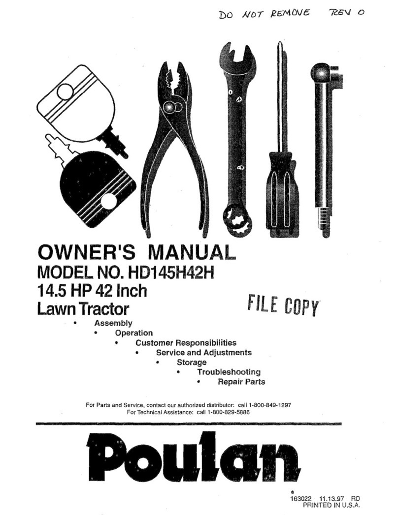 Poulan Pro 163022 owner's manual